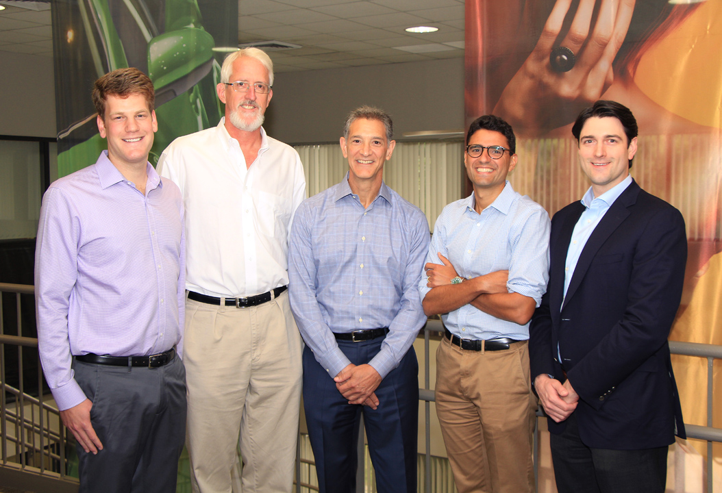 Left to right:Harrison Roday, Associate AIP, Graham Sullivan, Partner AIP, Mike Elia, CEO Gerber Technology, Eric Baroyan, Partner AIP, Justin Fish, Partner AIP